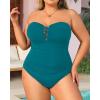imageYonique Plus Size One Piece Swimsuit for Women Tummy Control Bathing Suit Slimming SwimwearTeal01