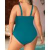 imageYonique Plus Size One Piece Swimsuit for Women Tummy Control Bathing Suit Slimming SwimwearTeal01