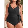 imageYonique Plus Size One Piece Swimsuits for Women Tummy Control Bathing Suits Full Coverage SwimwearBlack