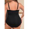 imageYonique Plus Size One Piece Swimsuits for Women Tummy Control Bathing Suits Full Coverage SwimwearBlack Circle