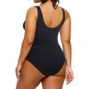 imageYonique Plus Size One Piece Swimsuits for Women Tummy Control Bathing Suits Full Coverage SwimwearLeopard