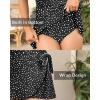 imageOne Piece Swimdress for Women  Tummy Control Swimsuit with Skirt 2025 Wrap Tie Side Bathing Suit DressBlack and White Dot