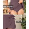 imageOne Piece Swimdress for Women  Tummy Control Swimsuit with Skirt 2025 Wrap Tie Side Bathing Suit DressBrown