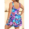 imagePlus Size Swim Dress  One Piece Swimsuit for Women Tummy Control Bathing Suit Modest Skirted Swimwear 2025Flower