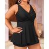 imagePlus Size Tankini Top Only  Flowy Bathing Suits Top Plus Size Swim Top 2025 Modest Swimsuits TopBlack