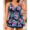 imagePlus Size Tankini Top Only  Flowy Bathing Suits Top Plus Size Swim Top 2025 Modest Swimsuits TopColorful Floral