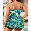 imagePlus Size Tankini Top Only  Flowy Bathing Suits Top Plus Size Swim Top 2025 Modest Swimsuits TopGreen Leaves