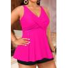 imagePlus Size Tankini Top Only  Flowy Bathing Suits Top Plus Size Swim Top 2025 Modest Swimsuits TopHot Pink