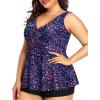 imagePlus Size Tankini Top Only  Flowy Bathing Suits Top Plus Size Swim Top 2025 Modest Swimsuits TopStar Whole Sky
