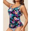 imageWomen Tankini Bathing Suit Top  Ruched Tummy Control Swimsuit Top Modest Swim Tank Top Only No Bottom 2025Colorful Floral