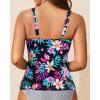 imageWomen Tankini Bathing Suit Top  Ruched Tummy Control Swimsuit Top Modest Swim Tank Top Only No Bottom 2025Colorful Floral