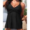imageWomen Underwire Tankini Top  Flowy Swimsuit Top Only Cross Back Twist Bathing Suit No Bottom 2025Black