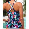 imageWomen Underwire Tankini Top  Flowy Swimsuit Top Only Cross Back Twist Bathing Suit No Bottom 2025Colorful Floral