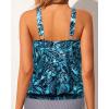 imageWomens High Neck Tankini Top  Blouson Bathing Suit Top Loose Fit Swim Top 2025 Modest Swimsuit Top No BottomBlue Paisley