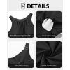 imageWomens High Neck Tankini Top  Blouson Bathing Suit Top Loose Fit Swim Top 2025 Modest Swimsuit Top No BottomRed Leaves