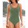 imageWomens One Piece Swimsuit Tummy Control  Slimming Bathing Suit V Wired Full Coverage 2025 SwimwearArmy Green