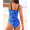 imageWomens One Piece Swimsuit Tummy Control  Slimming Bathing Suit V Wired Full Coverage 2025 SwimwearBlue Paisley