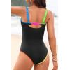 imageWomens One Piece Swimsuit Tummy Control  Slimming Bathing Suit V Wired Full Coverage 2025 SwimwearColorful Black