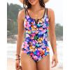 imageWomens One Piece Swimsuit Tummy Control  Slimming Bathing Suit V Wired Full Coverage 2025 SwimwearColorful Floral