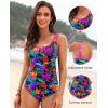 imageWomens One Piece Swimsuit Tummy Control  Slimming Bathing Suit V Wired Full Coverage 2025 SwimwearColorful Leaves