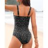 imageWomens One Piece Swimsuit Tummy Control  Slimming Bathing Suit V Wired Full Coverage 2025 SwimwearPolka Dot