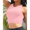 imageYonique Women High Waisted Bikini Two Piece Swimsuit Crop Bathing Suits Sporty Swimwear Bikini SetBaby Pink