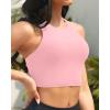 imageYonique Women High Waisted Bikini Two Piece Swimsuit Crop Bathing Suits Sporty Swimwear Bikini SetBaby Pink