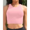 imageYonique Women High Waisted Bikini Two Piece Swimsuit Crop Bathing Suits Sporty Swimwear Bikini SetBaby Pink