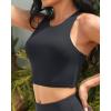 imageYonique Women High Waisted Bikini Two Piece Swimsuit Crop Bathing Suits Sporty Swimwear Bikini SetBlack
