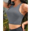 imageYonique Women High Waisted Bikini Two Piece Swimsuit Crop Bathing Suits Sporty Swimwear Bikini SetGray