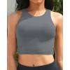 imageYonique Women High Waisted Bikini Two Piece Swimsuit Crop Bathing Suits Sporty Swimwear Bikini SetGray