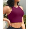 imageYonique Women High Waisted Bikini Two Piece Swimsuit Crop Bathing Suits Sporty Swimwear Bikini SetPurple