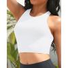 imageYonique Women High Waisted Bikini Two Piece Swimsuit Crop Bathing Suits Sporty Swimwear Bikini SetWhite
