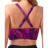 imageYonique Women Plus Size Bikini Top Large Bust Swim Top Full Coverage Swimsuit Sport Bra Bathing SuitPurple Leaf