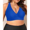 imageYonique Women Plus Size Bikini Top Large Bust Swim Top Full Coverage Swimsuit Sport Bra Bathing SuitRoyal Blue