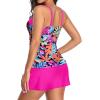 imageYonique Womens Underwire Tankini Swimsuits with Skirt Two Piece Bathing Suits Tummy Control SwimwearColorful Leaves