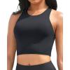 imageYonique Women High Waisted Bikini Two Piece Swimsuit Crop Bathing Suits Sporty Swimwear Bikini SetBlack