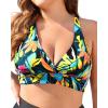 imageYonique Women Plus Size Bikini Top Large Bust Swim Top Full Coverage Swimsuit Sport Bra Bathing SuitColorful