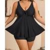 imagePlus Size Tankini Tops for Women Only  Flowy Bathing Suits Tops Modest Swimsuit No BottomBlack