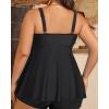 imagePlus Size Tankini Tops for Women Only  Flowy Bathing Suits Tops Modest Swimsuit No BottomBlack