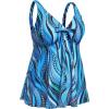 imagePlus Size Tankini Tops for Women Only  Flowy Bathing Suits Tops Modest Swimsuit No BottomBlue Ripples