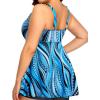 imagePlus Size Tankini Tops for Women Only  Flowy Bathing Suits Tops Modest Swimsuit No BottomBlue Ripples