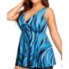 imagePlus Size Tankini Tops for Women Only  Flowy Bathing Suits Tops Modest Swimsuit No BottomBlue Ripples