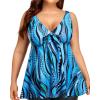 imagePlus Size Tankini Tops for Women Only  Flowy Bathing Suits Tops Modest Swimsuit No BottomBlue Ripples
