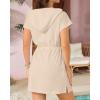 imageTerry Cloth Cover Ups  Hooded Cotton Swim Sun Coverup with Zipper Pockets Beach SwimsuitsBeige