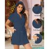 imageTerry Cloth Cover Ups  Hooded Cotton Swim Sun Coverup with Zipper Pockets Beach SwimsuitsNavy Blue