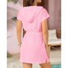 imageTerry Cloth Cover Ups  Hooded Cotton Swim Sun Coverup with Zipper Pockets Beach SwimsuitsPink
