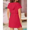 imageTerry Cloth Cover Ups  Hooded Cotton Swim Sun Coverup with Zipper Pockets Beach SwimsuitsRed