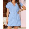 imageTerry Cloth Cover Ups  Hooded Cotton Swim Sun Coverup with Zipper Pockets Beach SwimsuitsSky Blue