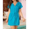 imageTerry Cloth Cover Ups  Hooded Cotton Swim Sun Coverup with Zipper Pockets Beach SwimsuitsTeal